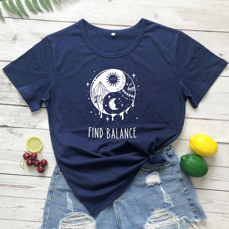 Find Balance Yin & Yang T-Shirt – Spiritual Symbolism for Harmony & Inner Peace