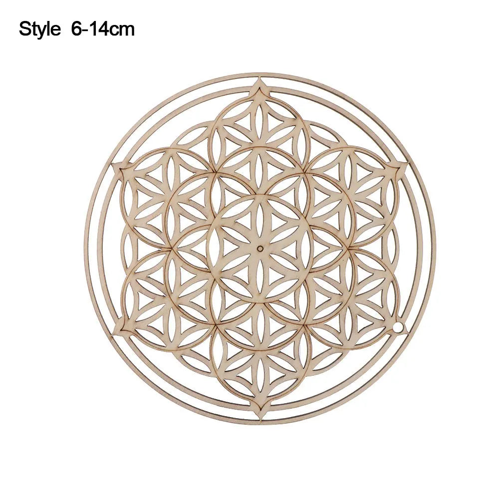 Wooden Wall Sign/Coaster Flower of Life 14cm