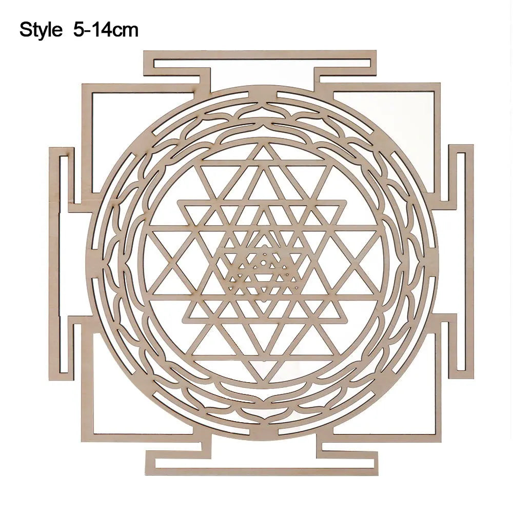 Wooden Wall Sign/Coaster Flower of Life 14cm