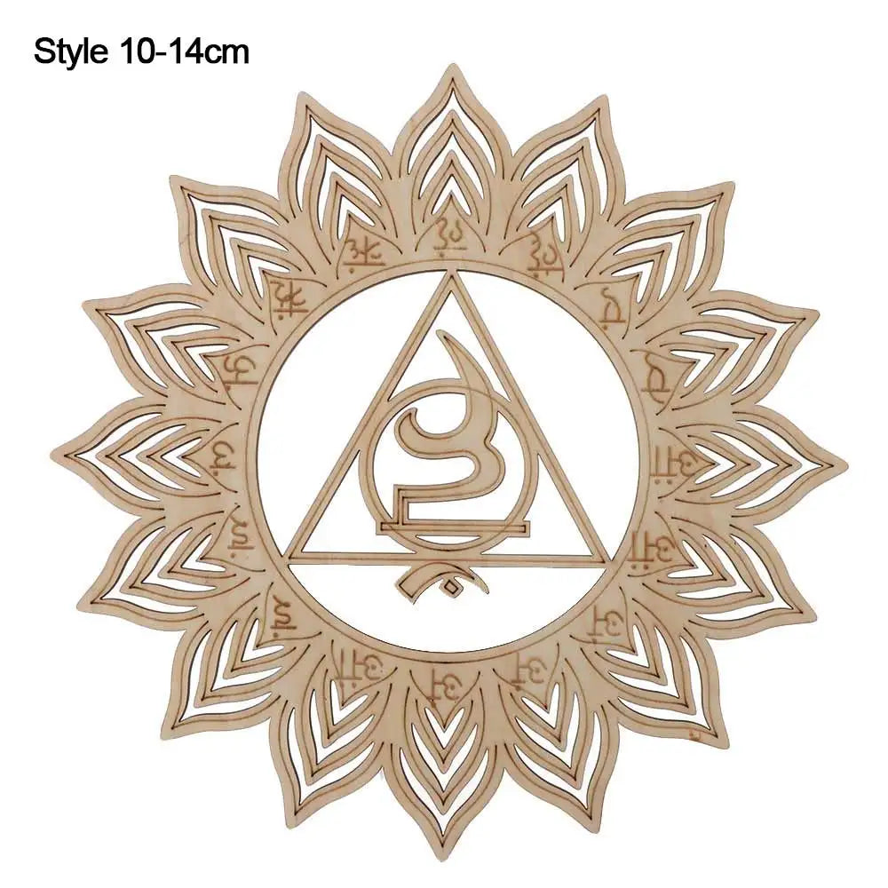 Wooden Wall Sign/Coaster Flower of Life 14cm