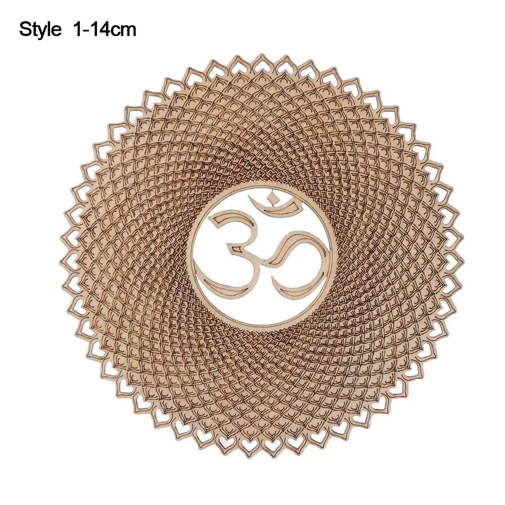 Wooden Wall Sign/Coaster Flower of Life 14cm