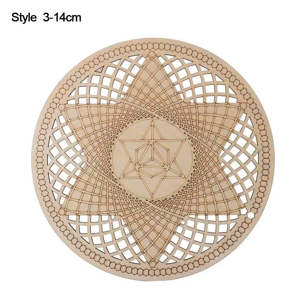 Wooden Wall Sign/Coaster Flower of Life 14cm