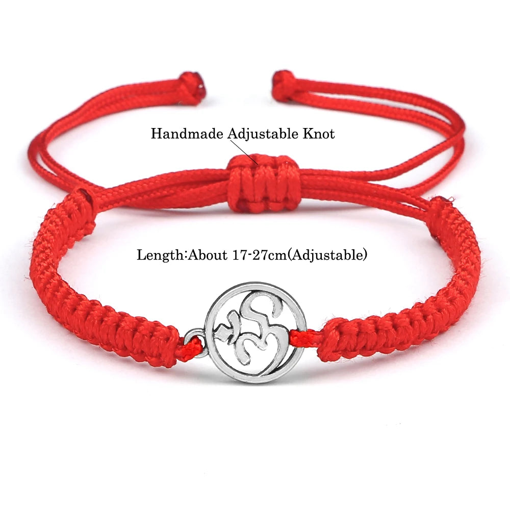 OM Symbol Braided Rope Bracelet – Handmade Spiritual Jewelry for Meditation, Yoga & Mindfulness