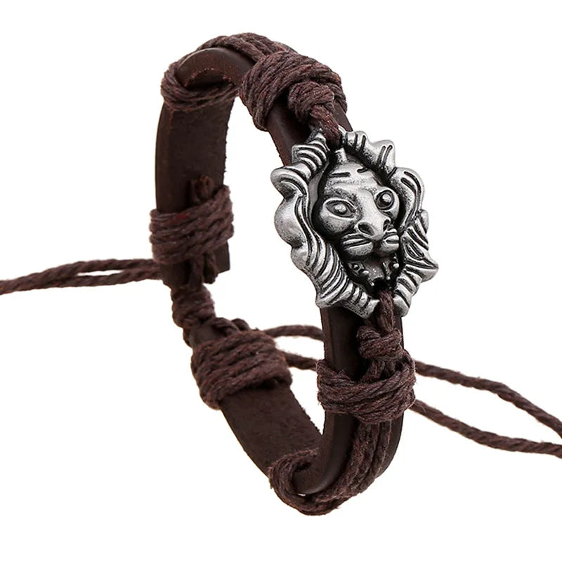 Brown/Black Cross Leather Bracelet – Unisex Faith Bracelet for Men and Women