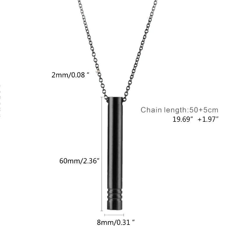 Meditation & Mindfulness Breathing Necklace – Calming Whistle for Stress Relief