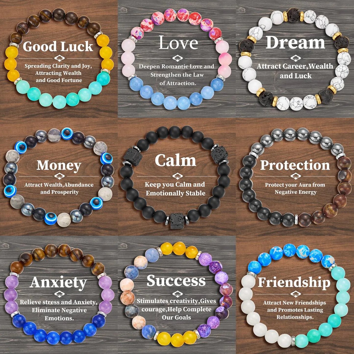 7 Chakra Natural Stone Bracelet – Energy Healing, Good Luck & Protection for Men & Women | Meditation & Friendship