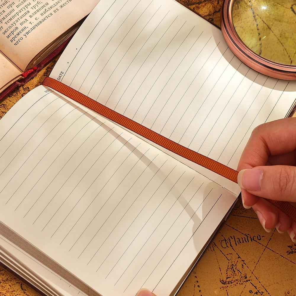 Vintage PU Leather Journal – 144 Pages of Lined Paper | Classic Writing Notebook for Thoughts, Travel & Creativity