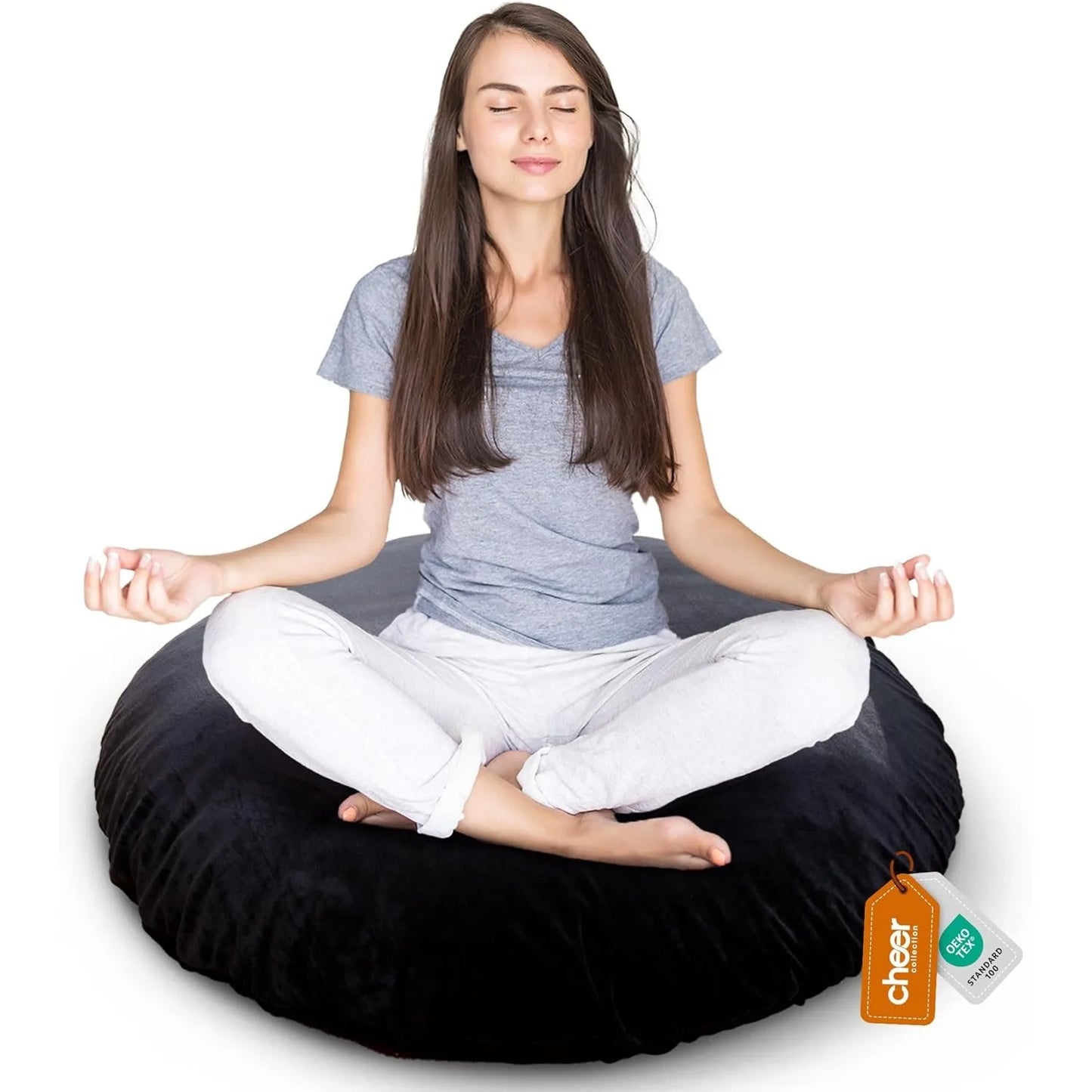 Large Floor Meditation Pillow – Comfort & Support for Mindful Sitting and Yoga Practice