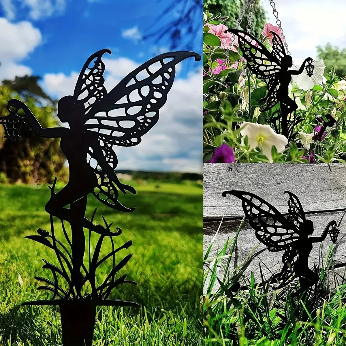 Metal Enchanted Fairy Garden Stake – Whimsical Outdoor Decor for Magical Garden Vibes