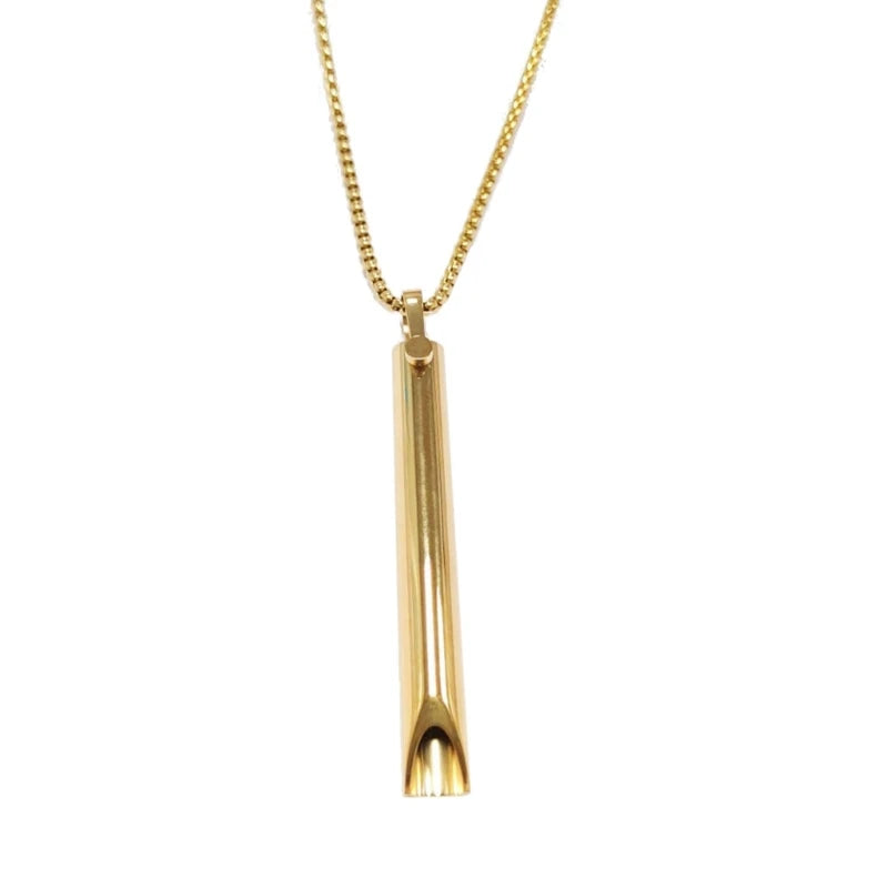 Meditation & Mindfulness Breathing Necklace – Calming Whistle for Stress Relief