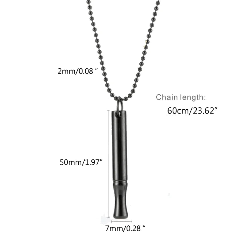 Meditation & Mindfulness Breathing Necklace – Calming Whistle for Stress Relief