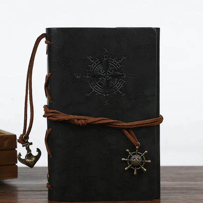 Vintage PU Leather Spiral Notebook – Refillable Journal for Writing, Travel, or Dreams | Retro Aesthetic Diary