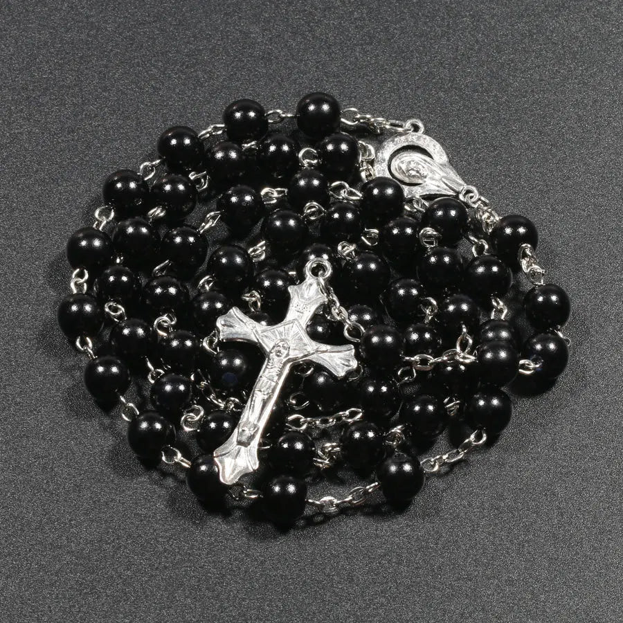 Rosary Necklace for Women – Elegant Beaded Prayer Necklace for Faith & Devotion