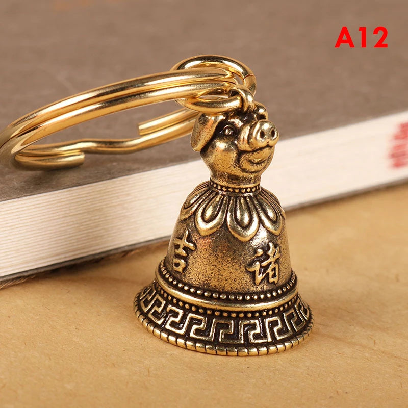 12 Brass Chinese Zodiac Animal Heads – Complete Set for Cultural Display & Symbolic Meaning