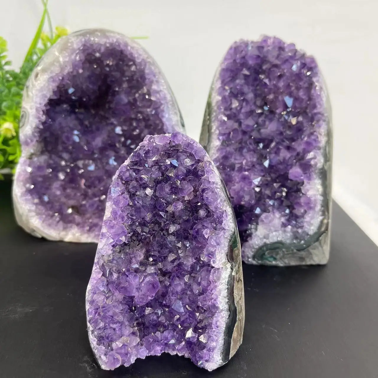 Natural Amethyst Crystal Cluster Geode – Healing Stone for Energy Cleansing, Meditation & Home Decor