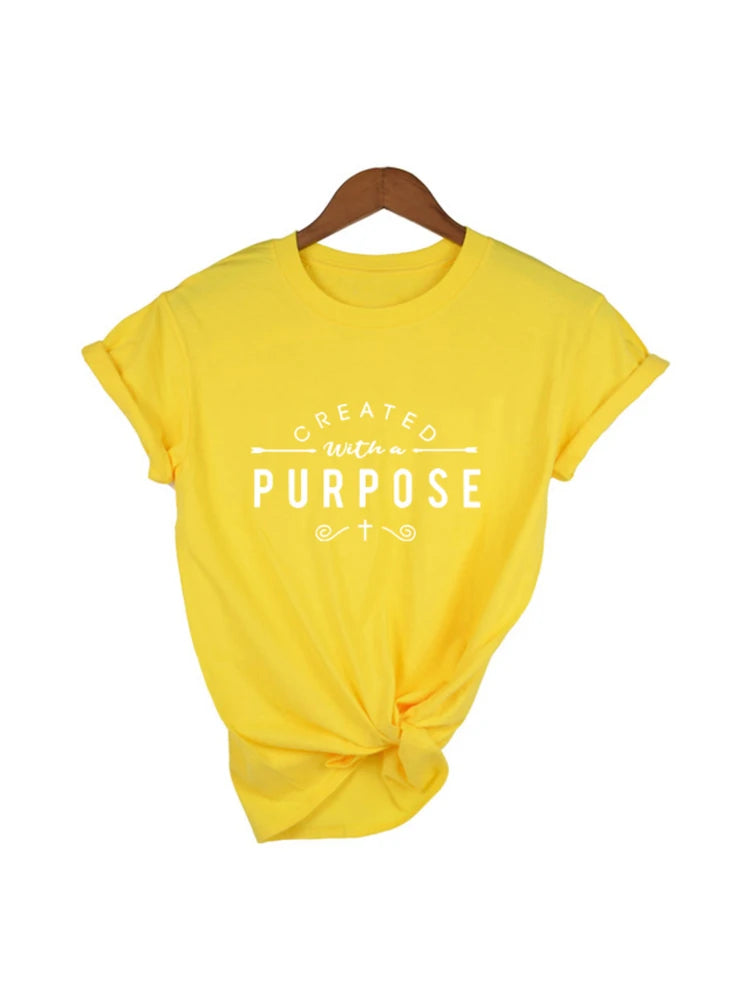 "Created with a Purpose" T-Shirt – Inspirational Faith-Based Apparel