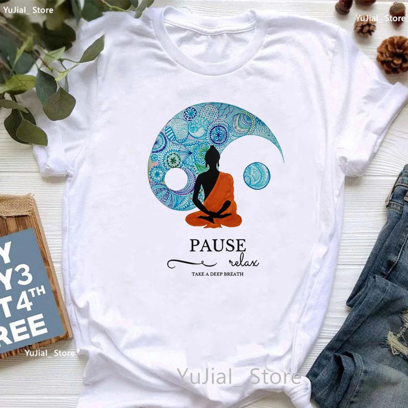Chakra Lotus Eye Yoga T-Shirt – Spiritual Energy Center Design Tee for Meditation, Healing & Conscious Living
