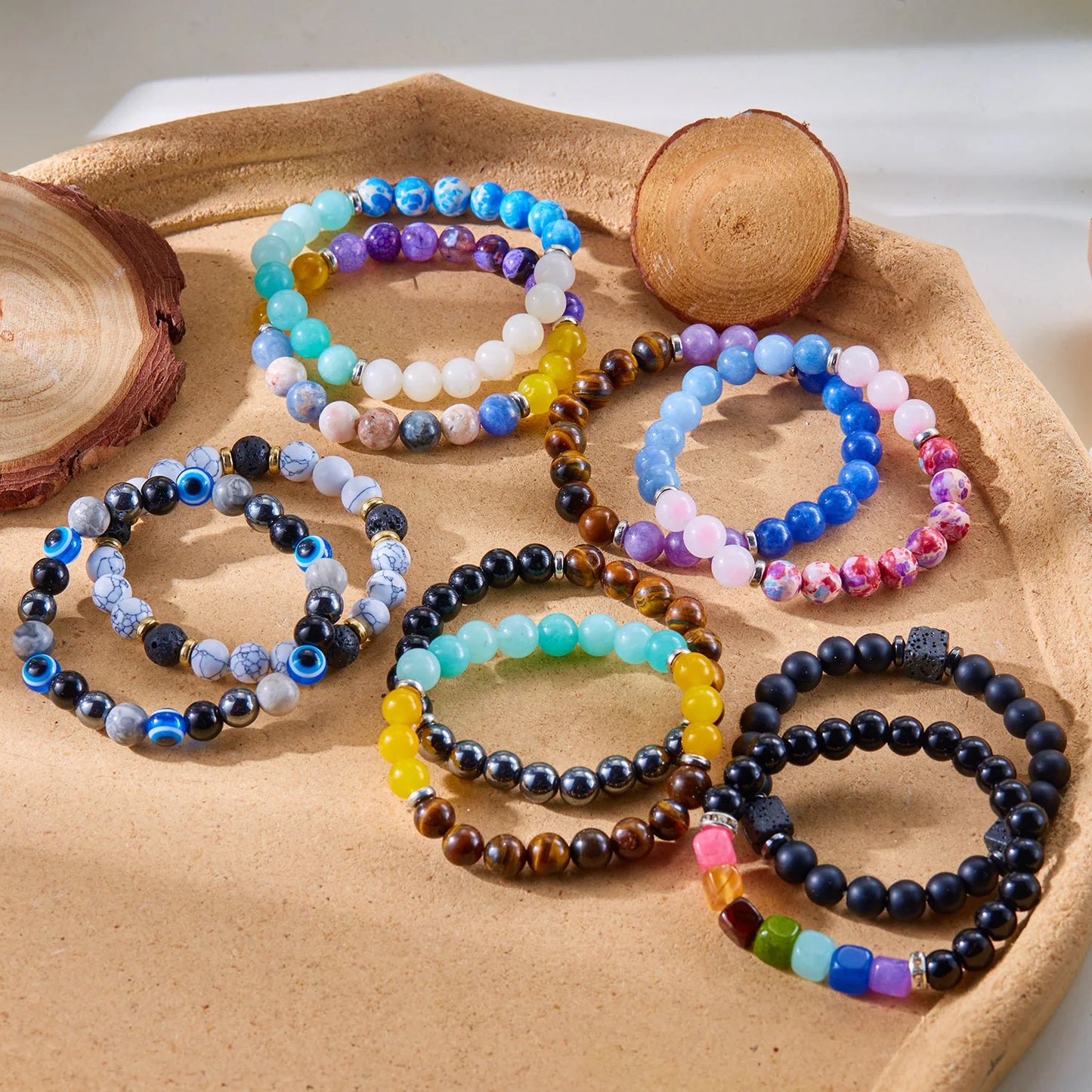 7 Chakra Natural Stone Bracelet – Energy Healing, Good Luck & Protection for Men & Women | Meditation & Friendship