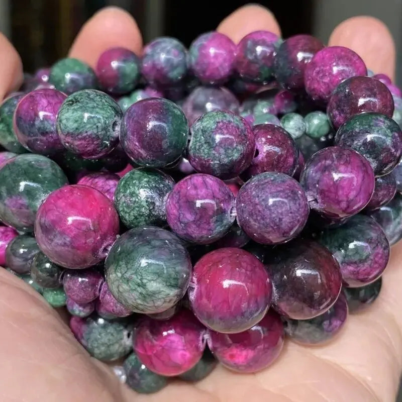 1 Strand – 45pcs Natural Stone Beads (Rose Quartz, Tiger Eye & Black Obsidian)