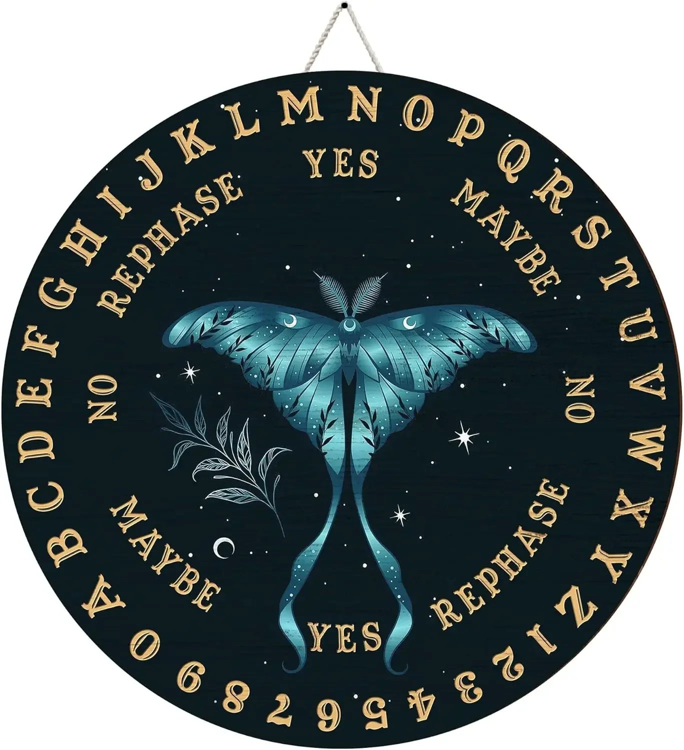 Round Wheel of the Year Wooden Wall Plaque – Pagan Sabbat Calendar for Ritual & Seasonal Decor