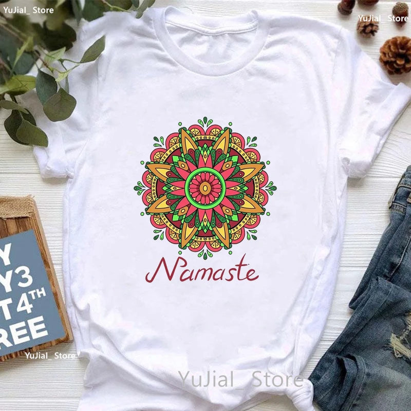 Chakra Lotus Eye Yoga T-Shirt – Spiritual Energy Center Design Tee for Meditation, Healing & Conscious Living