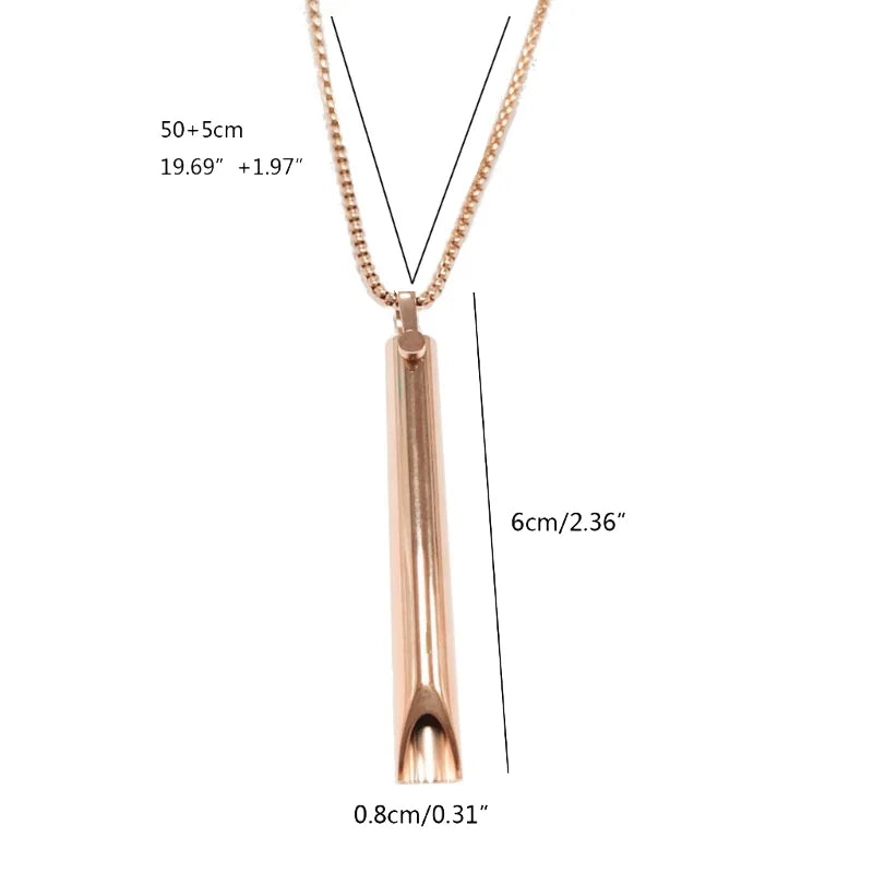 Meditation & Mindfulness Breathing Necklace – Calming Whistle for Stress Relief