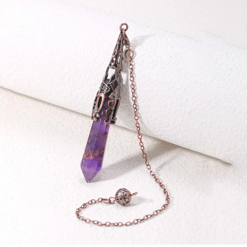 Reiki Crystal Pendulum – Natural Stone Dowsing Tool for Chakra Healing & Energy Work