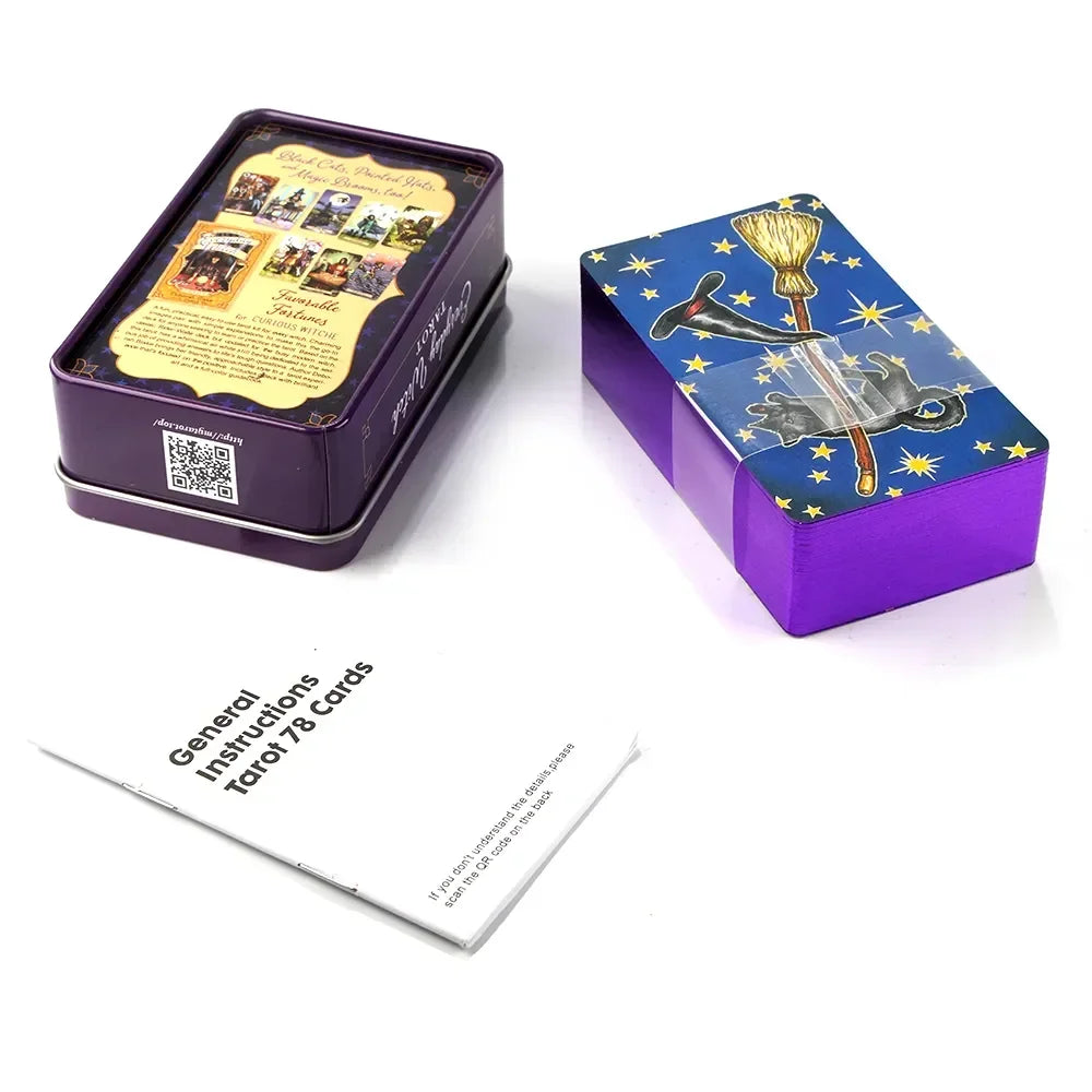 Everyday Witch Tarot Cards – 78-Card Deck in a Collectible Tin Metal Box