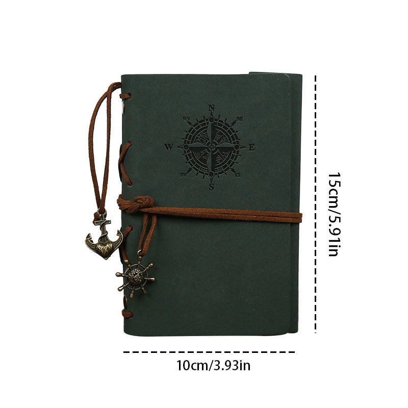 Vintage PU Leather Spiral Notebook – Refillable Journal for Writing, Travel, or Dreams | Retro Aesthetic Diary
