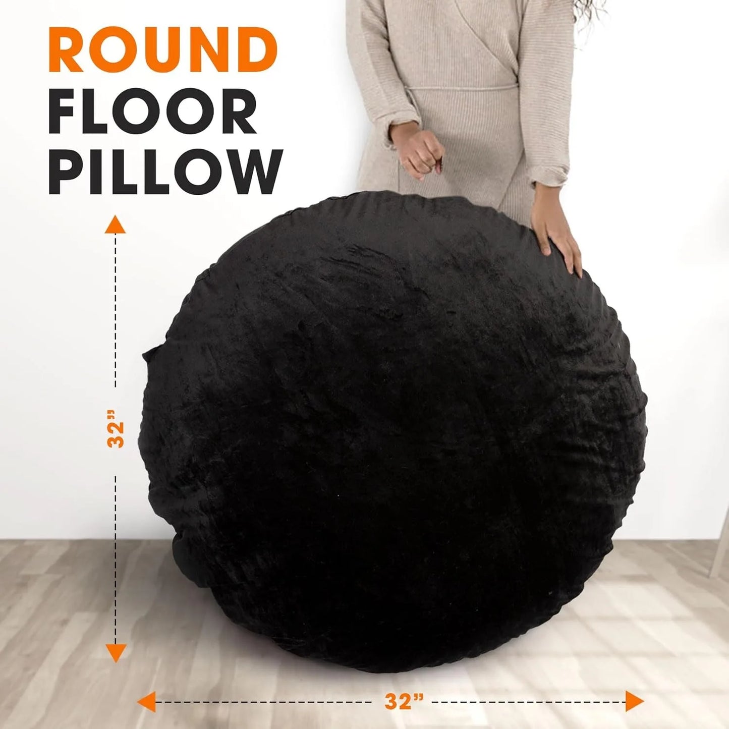 Large Floor Meditation Pillow – Comfort & Support for Mindful Sitting and Yoga Practice