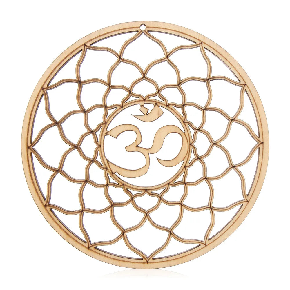 Laser Cut Wooden Flower of Life Wall Sign – Sacred Geometry Home Decor | Spiritual Wood Art