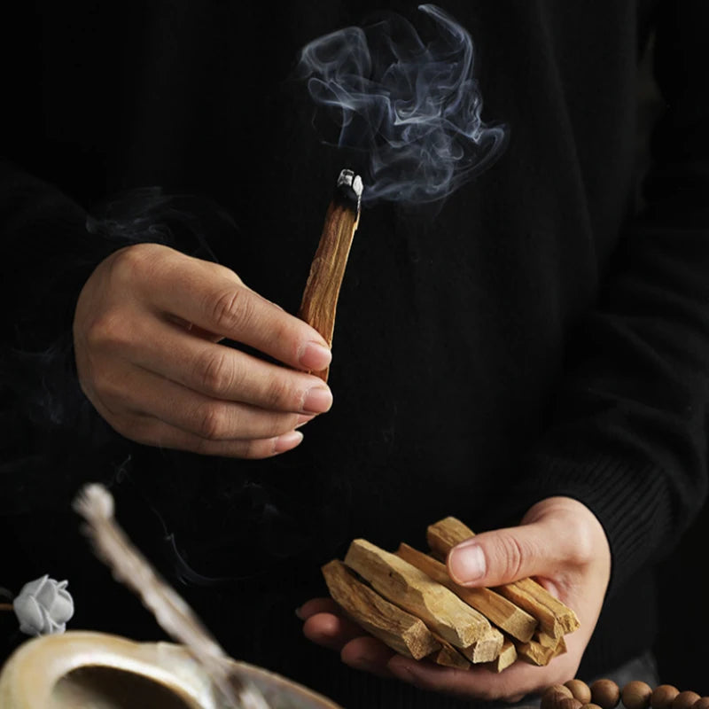 Palo Santo Natural Incense Sticks – 1pc / 5pcs Bundle for Cleansing, Calm & Sacred Rituals