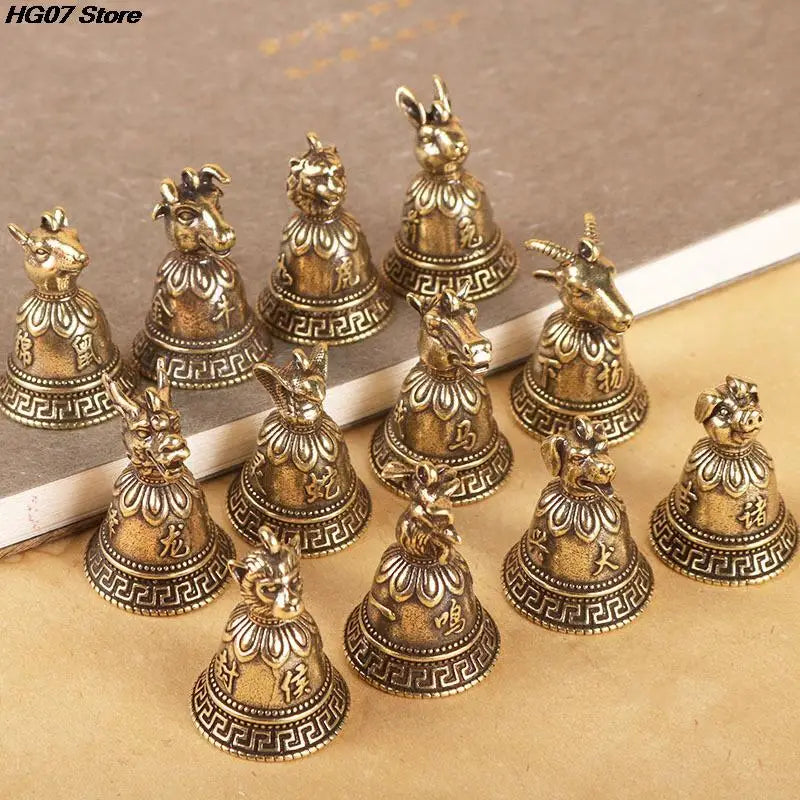 12 Brass Chinese Zodiac Animal Heads – Complete Set for Cultural Display & Symbolic Meaning