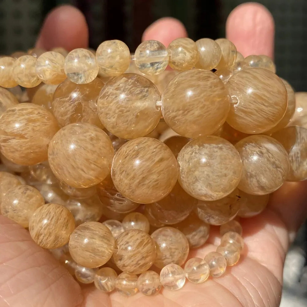 1 Strand – 45pcs Natural Stone Beads (Rose Quartz, Tiger Eye & Black Obsidian)