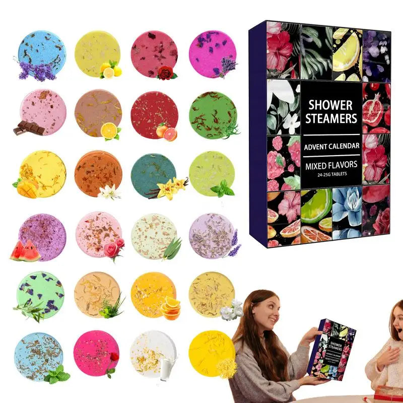 24-Piece Aromatherapy Shower Bombs Set – Essential Oil Shower Steamers for Relaxation & Stress Relief