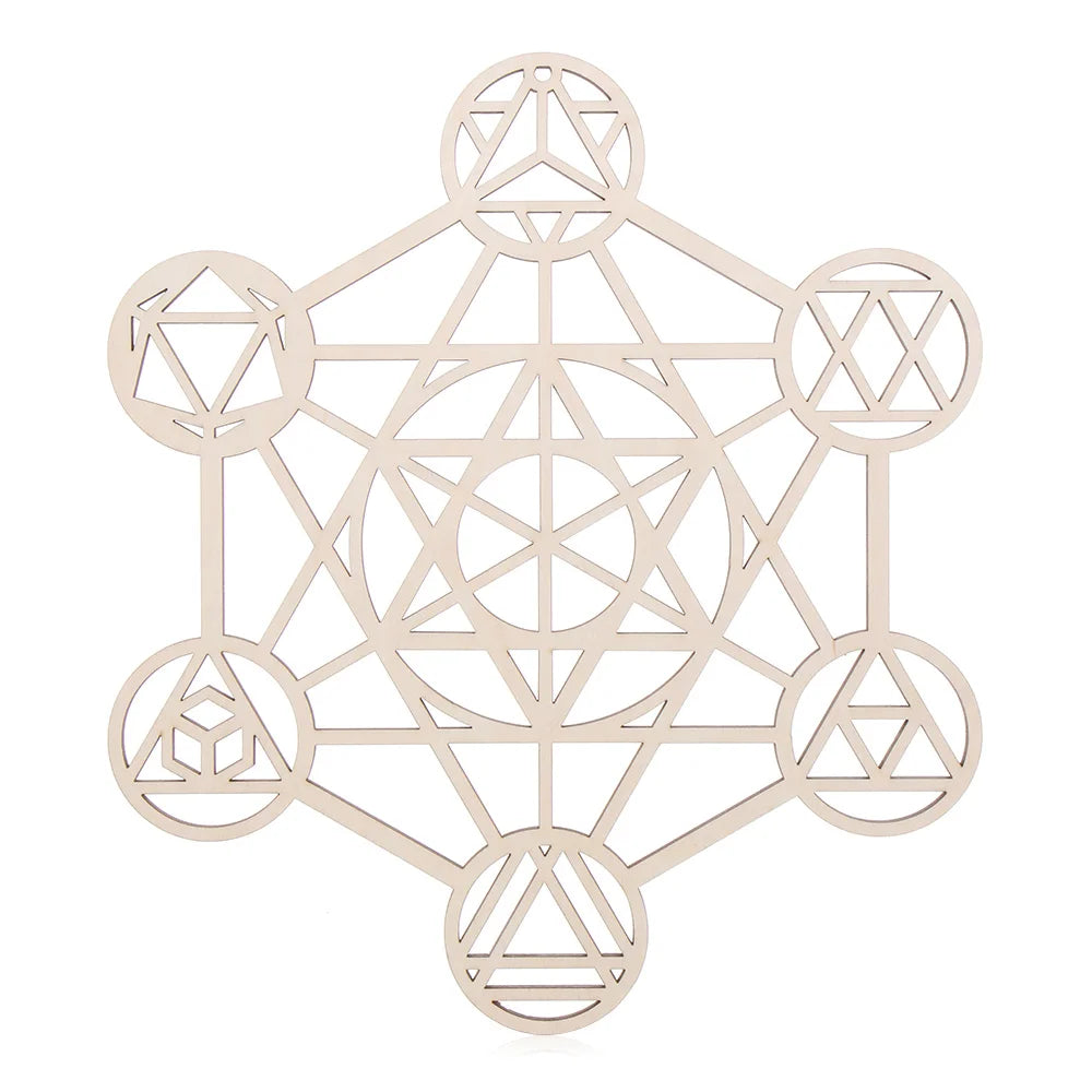 Laser Cut Wooden Flower of Life Wall Sign – Sacred Geometry Home Decor | Spiritual Wood Art