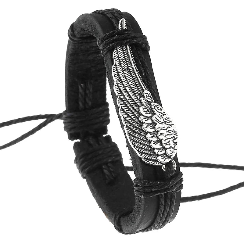 Brown/Black Cross Leather Bracelet – Unisex Faith Bracelet for Men and Women