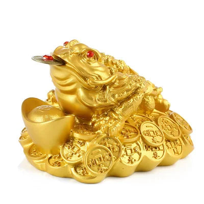Lucky Golden Toad Ornament – Feng Shui Money Frog for Wealth & Prosperity | Chinese Fortune Decor