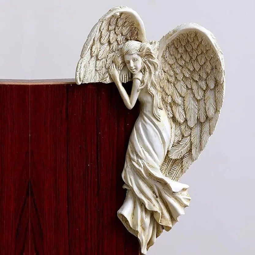 Angel Wings Resin Door Frame Ornament – Heavenly Protection & Blessings for Your Home