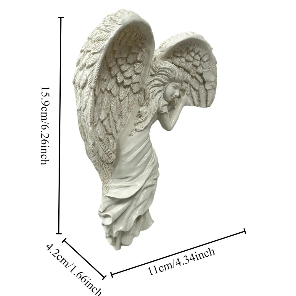 Angel Wings Resin Door Frame Ornament – Heavenly Protection & Blessings for Your Home