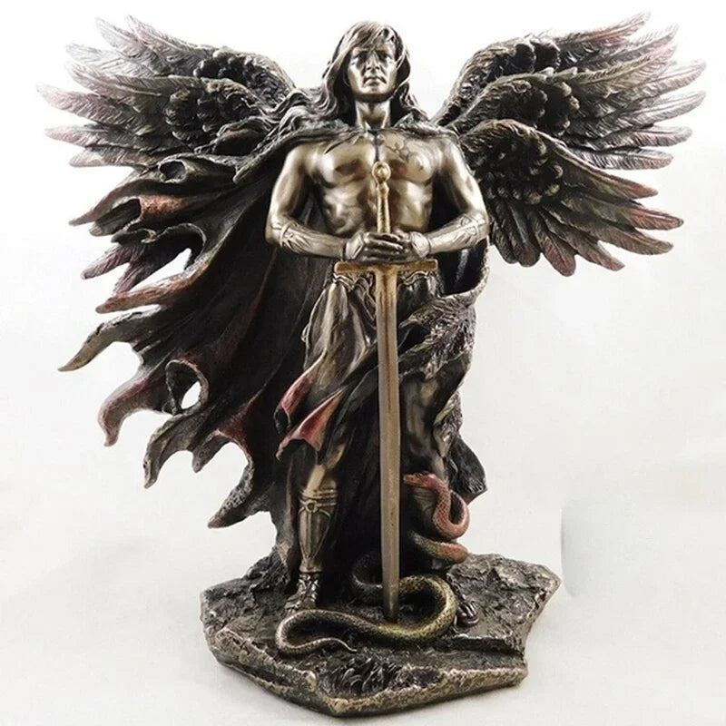 Bronze Angel Warrior Statue – Powerful Symbol of Protection, Strength & Divine Justice