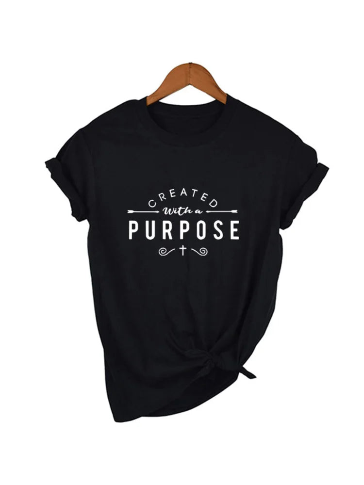 "Created with a Purpose" T-Shirt – Inspirational Faith-Based Apparel
