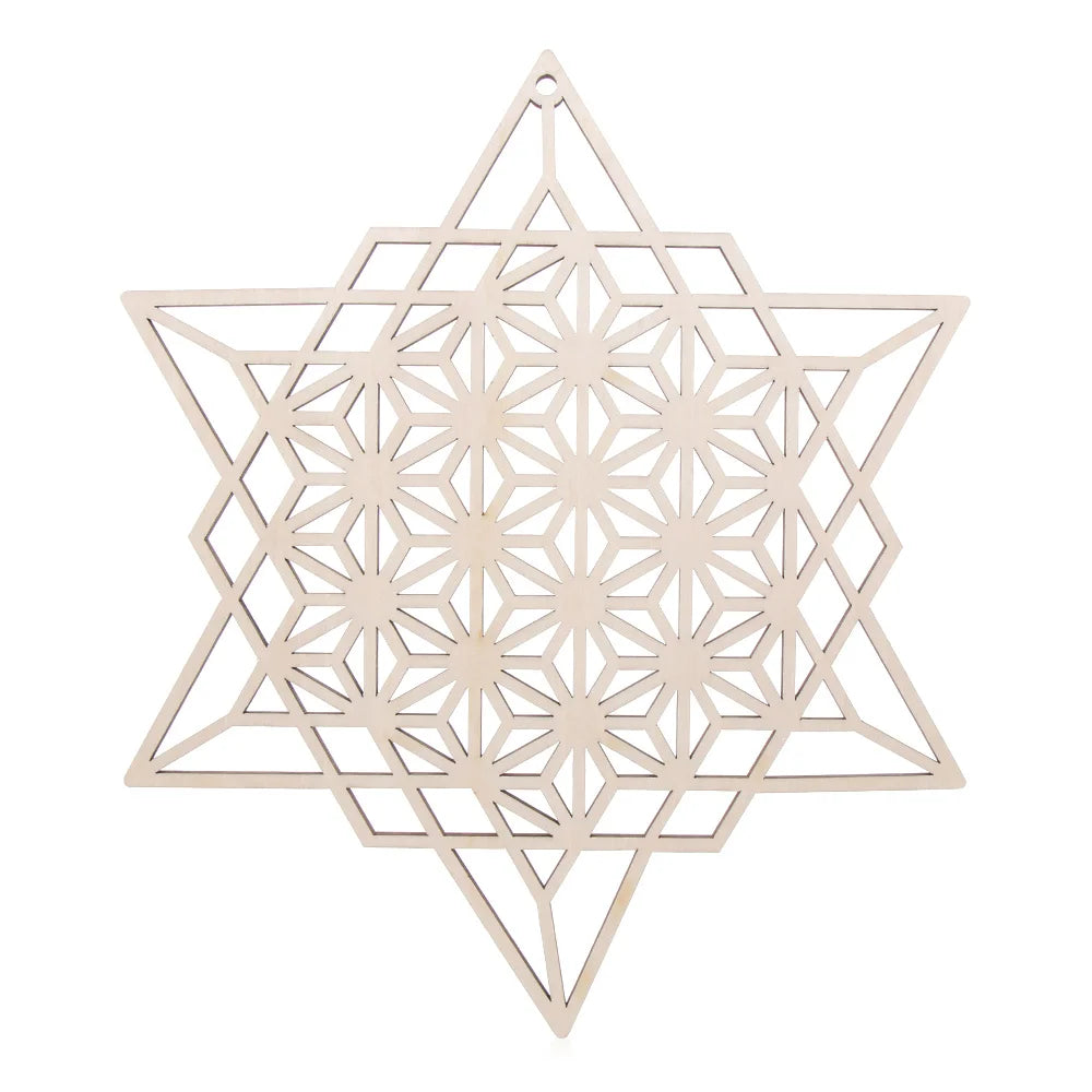 Laser Cut Wooden Flower of Life Wall Sign – Sacred Geometry Home Decor | Spiritual Wood Art