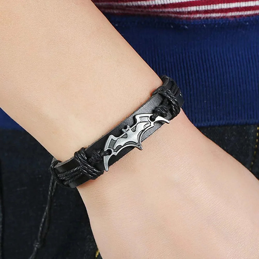 Brown/Black Cross Leather Bracelet – Unisex Faith Bracelet for Men and Women