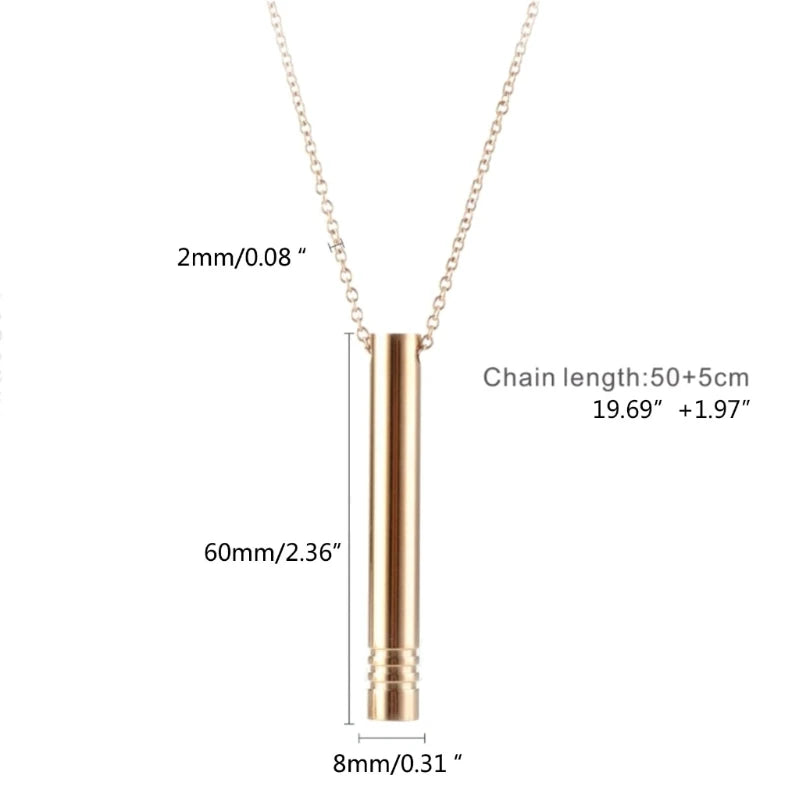 Meditation & Mindfulness Breathing Necklace – Calming Whistle for Stress Relief
