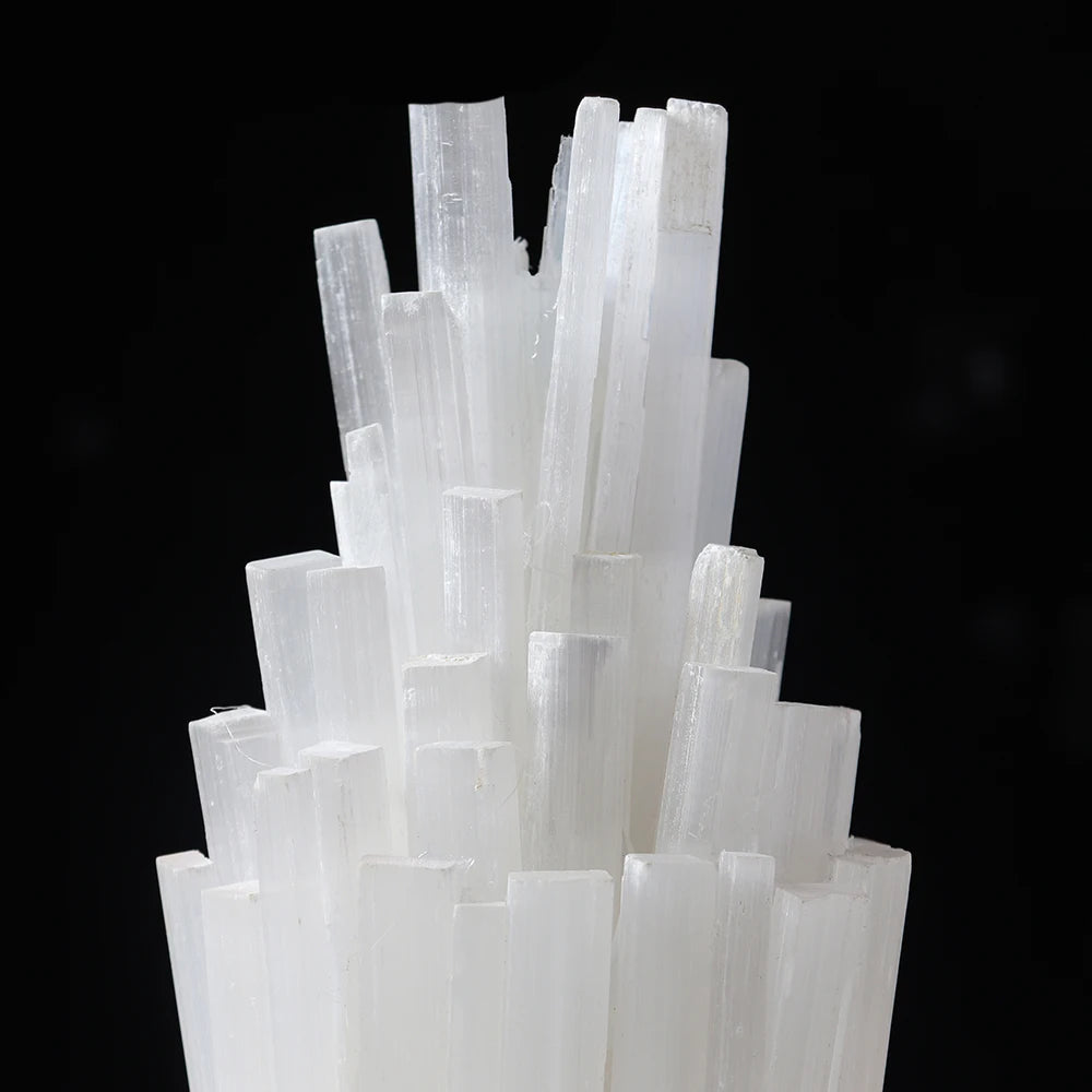 Natural Gemstone White Selenite Lamp