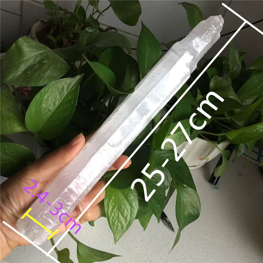 Natural Quartz Crystal Selenite Tower Lamp – Soothing Light for Cleansing & Spiritual Clarity