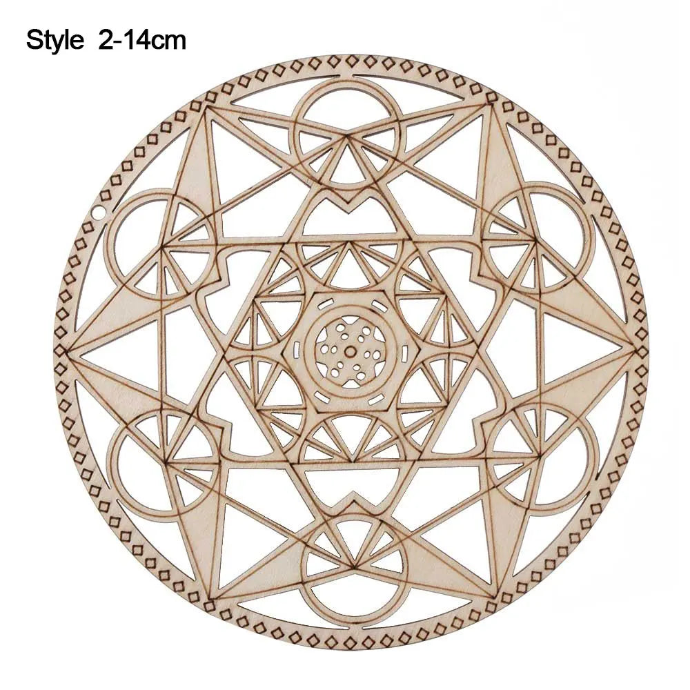 Wooden Wall Sign/Coaster Flower of Life 14cm
