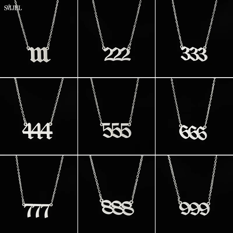 Lucky Angel Number Necklace – Spiritual Numerology Jewelry for Manifestation, Protection & Divine Guidance