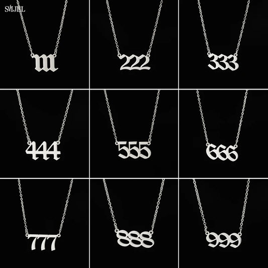 Lucky Angel Number Necklace – Spiritual Numerology Jewelry for Manifestation, Protection & Divine Guidance